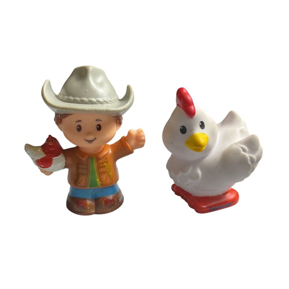 Fisher Price Little People Cow Boy Farm and Chicken